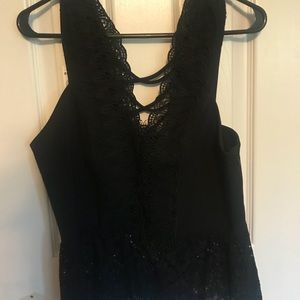 Express lace peplum top